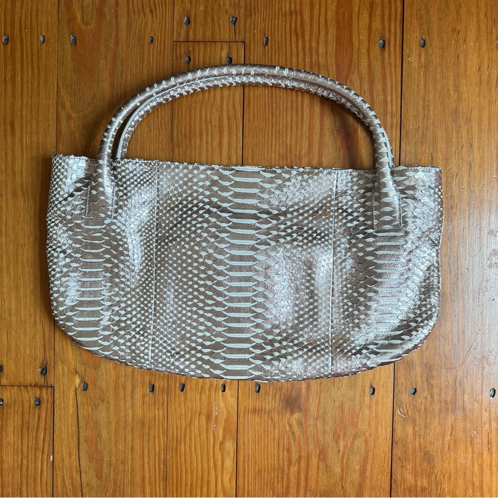 Vintage luxury snake skin handbag